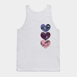 Triple Heart Eyes Tank Top